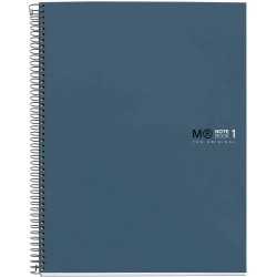 Caiet cu spira Miquelrius Original, A4, matematica, 80 file, coperta cu tratament antiviral si antibacterian, bleumarin