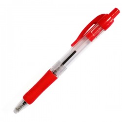 Pix cu gel cu mecanism WB, grip, 0.7 mm, rosu