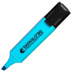 Textmarker Dataglo, corp dreptunghiular, varf 1-5 mm, albastru