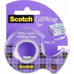 Dispenser cu banda adeziva invizibila, pentru cadouri, 19mm x 7.5m, 3M - SCOTCH GiftWrap