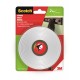 Banda dublu adeziva buretata, 19mm x 5m, pt. interior, sustine 2kg/30cm, 3M - SCOTCH - alba