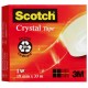 Banda adeziva transparent cristal, se rupe usor, 19mm x 33m, 3M - SCOTCH Crystal