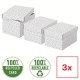 Cutie depozitare Esselte Home Recycled, carton, 25x20x15 cm, cu capac, 3 buc/set, alb