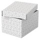Cutie depozitare Esselte Home Recycled, carton, 25x20x15 cm, cu capac, 3 buc/set, alb