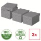 Cutie depozitare Esselte Home Recycled, carton, 25x20x15 cm, cu capac, 3 buc/set, gri