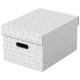 Cutie depozitare Esselte Home Recycled, carton, 36x26x20 cm, cu capac, 3 buc/set, alb