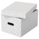 Cutie depozitare Esselte Home Recycled, carton, 36x26x20 cm, cu capac, 3 buc/set, alb