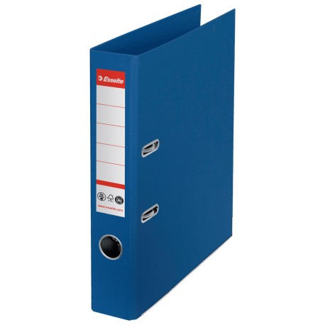Biblioraft Esselte No.1 Power Recycled, carton cu amprenta CO2 neutra, A4, 50 mm, albastru