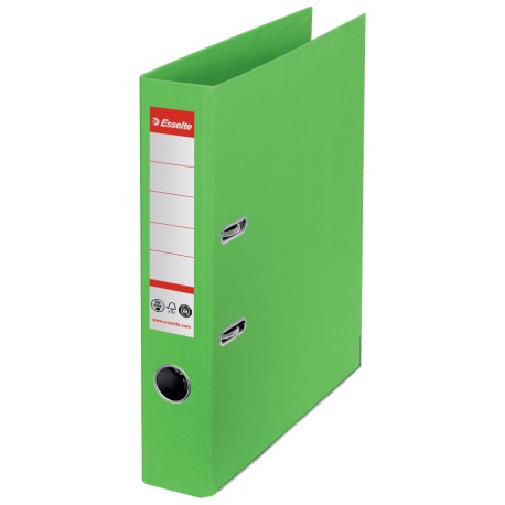 Biblioraft Esselte No.1 Power Recycled, carton cu amprenta CO2 neutra, A4, 50 mm, verde