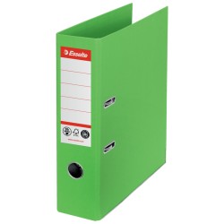 Biblioraft Esselte No.1 Power Recycled, carton cu amprenta CO2 neutra, A4, 75 mm, verde