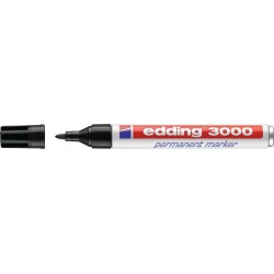 Marker permanent Edding 3000, varf 1.5-3 mm, negru