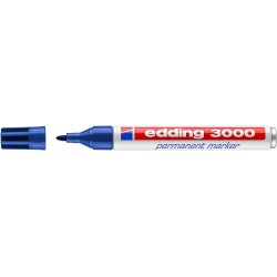 Marker permanent Edding 3000, varf 1.5-3 mm, albastru