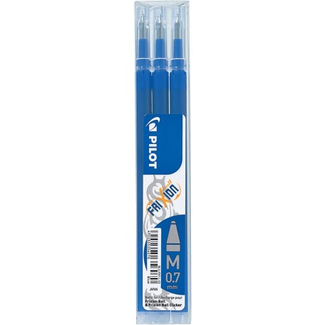 Rezerva roller PILOT Frixion, 0,7mm, 3buc/set - albastru Rezerva roller PILOT Frixion, 0,7mm, 3buc/set - albastru