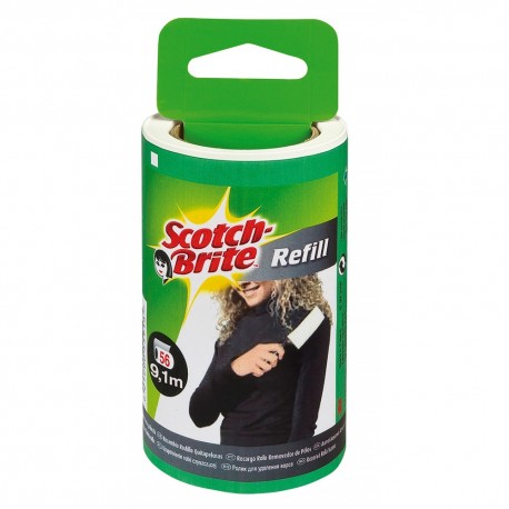 Rezerva rola adeziva pentru scame, par si praf, 56 buc/rola, 3M SCOTCH BRITE - neagra