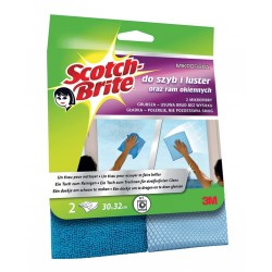Lavete microfibra super absorbante, pt. sticla, 30 x 32cm, 2 buc/set, 3M SCOTCH BRITE - bleu/albastru