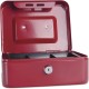 Caseta (cutie) metalica pentru bani, 200 x 160 x 90 mm, DONAU - rosu