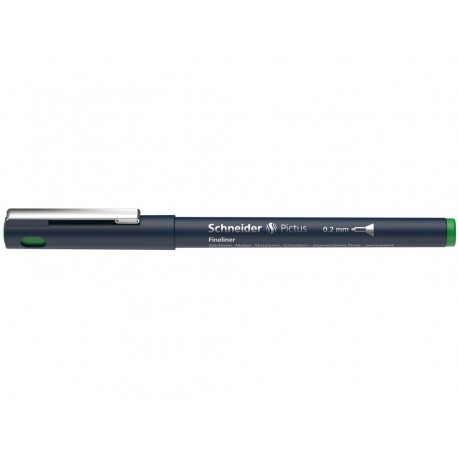 Liner pentru desen tehnic SCHNEIDER Pictus, varf fetru 0.2mm - verde