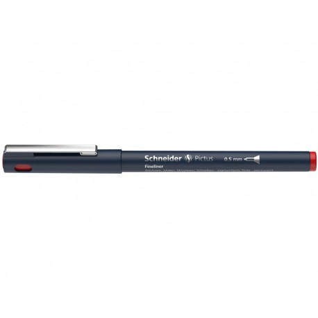 Liner pentru desen tehnic SCHNEIDER Pictus, varf fetru 0.5mm - rosu