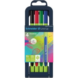 Liner SCHNEIDER Line-Up, varf fetru 0.4mm, 4 culori/set