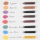 Patroane SCHNEIDER, 6buc/set - cerneala pastel cognac
