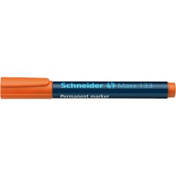 Permanent marker SCHNEIDER Maxx 133, varf tesit 1-4mm - portocaliu