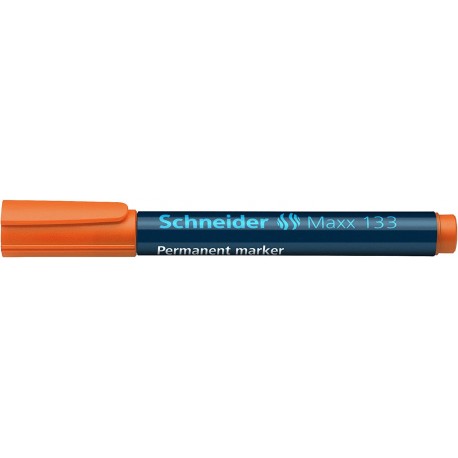 Permanent marker SCHNEIDER Maxx 133, varf tesit 1-4mm - portocaliu