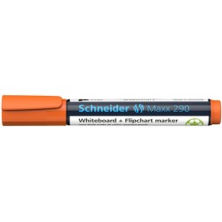 Marker SCHNEIDER Maxx 290, pentru tabla de scris+flipchart, varf rotund 2-3mm - orange