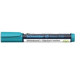 Marker SCHNEIDER Maxx 290, pentru tabla de scris+flipchart, varf rotund 2-3mm - turcoaz