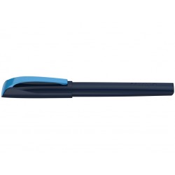 Stilou SCHNEIDER Xpect (tip M - medium) - corp negru, clema si rubber grip cyan