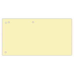 Separatoare carton pentru biblioraft, 190 g/mp, 105 x 240mm, 100/set, Office Products Duo - galben