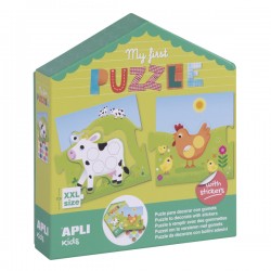 Puzzle creativ XXL, APLI, tema Animale, 5 piese