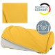Suport ergonomic LEITZ Cosy, pentru picioare, husa lavabila, galben chihlimbar