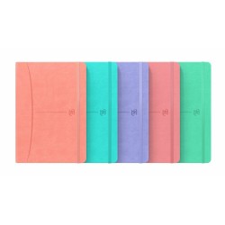 Caiet cu elastic, A5, OXFORD Signature Smart Journal, 80 file-90g/mp, Scribzee, dictando - culori pastel