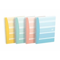 Caiet cu spirala B5, OXFORD Iconic, 60 file-90g/mp, Scribzee, coperta carton-dictando-assorted design