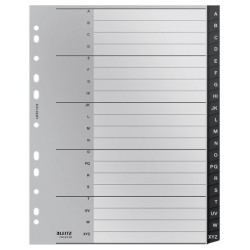 Index LEITZ Recycle, PP cu amprenta CO2 neutra, partial reciclat, reciclabil, A4 MAXI, A-Z, negru