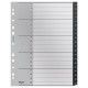 Index LEITZ Recycle, PP cu amprenta CO2 neutra, partial reciclat, reciclabil, A4 MAXI, 1-20, negru