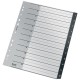 Index LEITZ Recycle, PP cu amprenta CO2 neutra, partial reciclat, reciclabil, A4 MAXI, 1-12, negru
