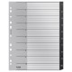 Index LEITZ Recycle, PP cu amprenta CO2 neutra, partial reciclat, reciclabil, A4 MAXI, 1-10, negru