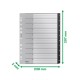 Index LEITZ Recycle, PP cu amprenta CO2 neutra, partial reciclat, reciclabil, A4 MAXI, 1-10, negru