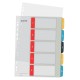 Index LEITZ Cosy, imprimabil, PP, A4, 1-5, multicolor