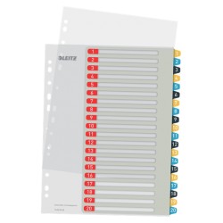 Index LEITZ Cosy, imprimabil, PP, A4, 1-20, multicolor