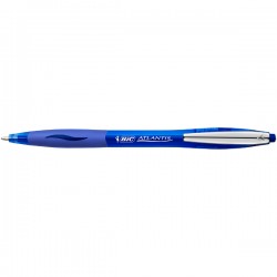 Pix cu mecanism BIC, Atlantis Clic Metal, 0.4 mm, scriere albastra