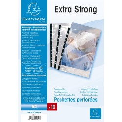 File de protectie Exacompta Cristal, grosime 90 microni, 10 bucati/set