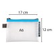 Mapa protectie, inchidere fermoar, A6, PP, transparent