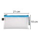 Mapa protectie, inchidere fermoar, DL, 10x31 cm, transparent