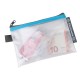 Mapa protectie, inchidere fermoar, DL, 10x31 cm, transparent