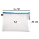 Mapa protectie, inchidere fermoar, A4, transparent