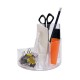 Suport pentru accesorii birou Maul, 6 compartimente, plastic reciclat, transparent