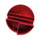 Suport pentru accesorii birou Maul, 6 compartimente, plastic reciclat, rosu