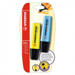 Textmarker Stabilo Boss Original, 2 culori/blister